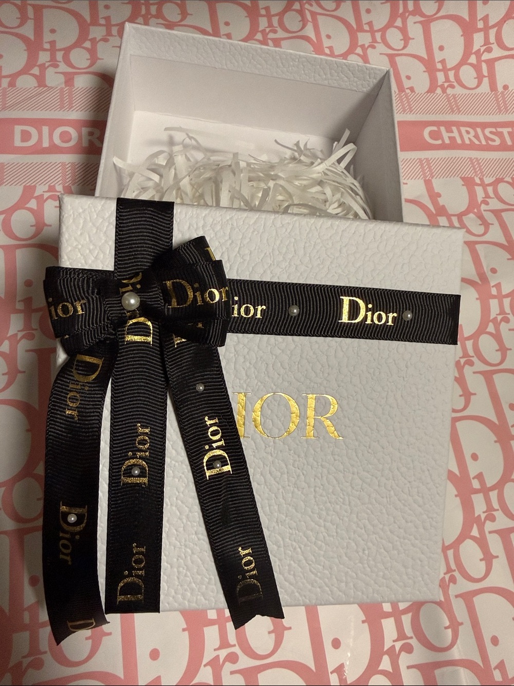 Dior Gift Box (6*6 inches) with Black Bow New